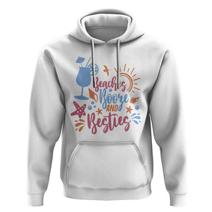 Funny Girls Trip Hoodie Beaches Booze And Besties Seashell Cocktail TS11 White Print Your Wear