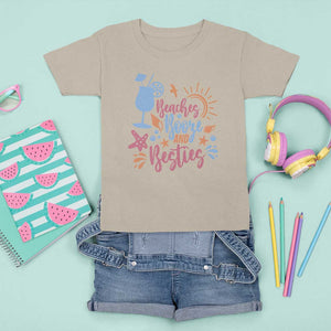 Funny Girls Trip T Shirt For Kid Beaches Booze And Besties Seashell Cocktail TS11 Sand Print Your Wear