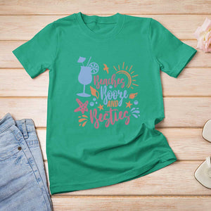 Funny Girls Trip T Shirt For Women Beaches Booze And Besties Seashell Cocktail TS11 Irish Green Print Your Wear