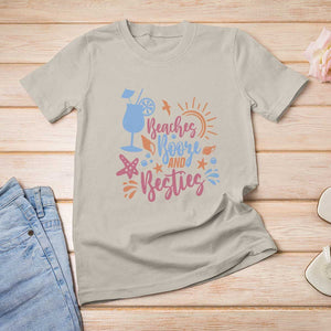 Funny Girls Trip T Shirt For Women Beaches Booze And Besties Seashell Cocktail TS11 Sand Print Your Wear