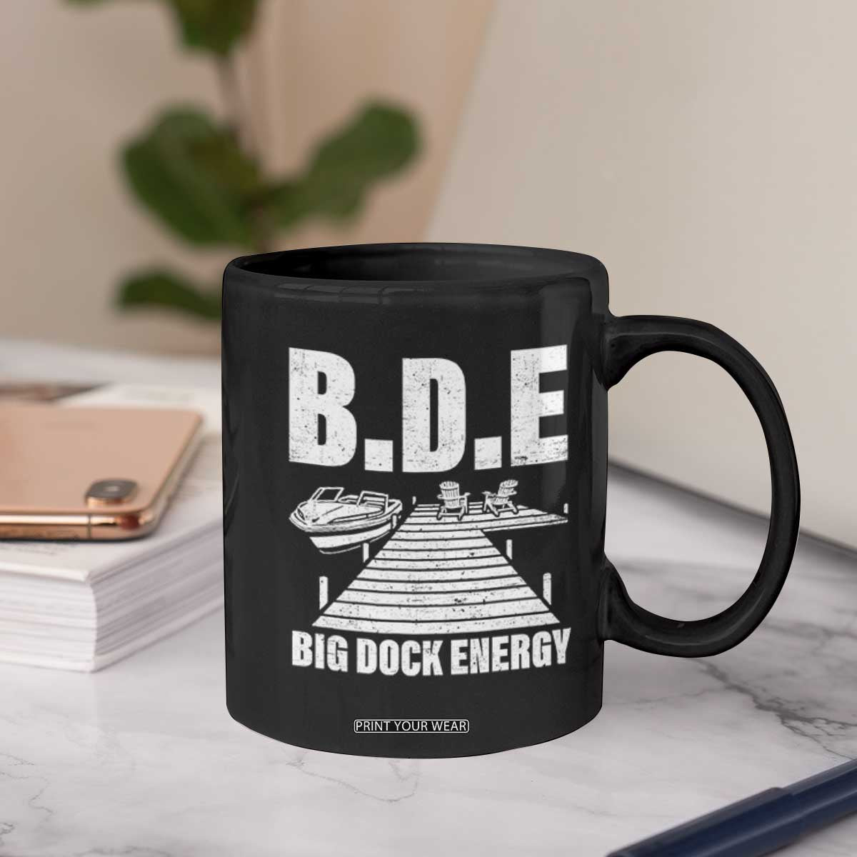 Funny BDE Big Dock Energy Coffee Mug Lake And Boating Lover TS11 Print Your Wear