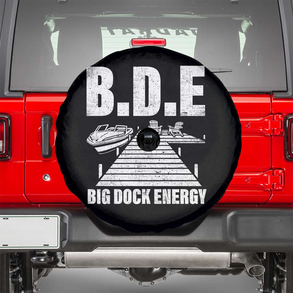Funny BDE Big Dock Energy Spare Tire Cover Lake And Boating Lover TS11 Black Print Your Wear