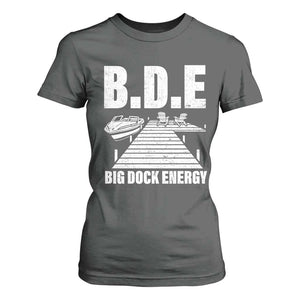 Funny BDE Big Dock Energy T Shirt For Women Lake And Boating Lover TS11 Dark Heather Print Your Wear