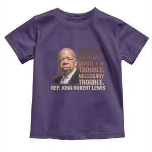 Rep John Lewis Toddler T Shirt Get In Good Necessary Trouble Social Justice TS11 Purple Print Your Wear