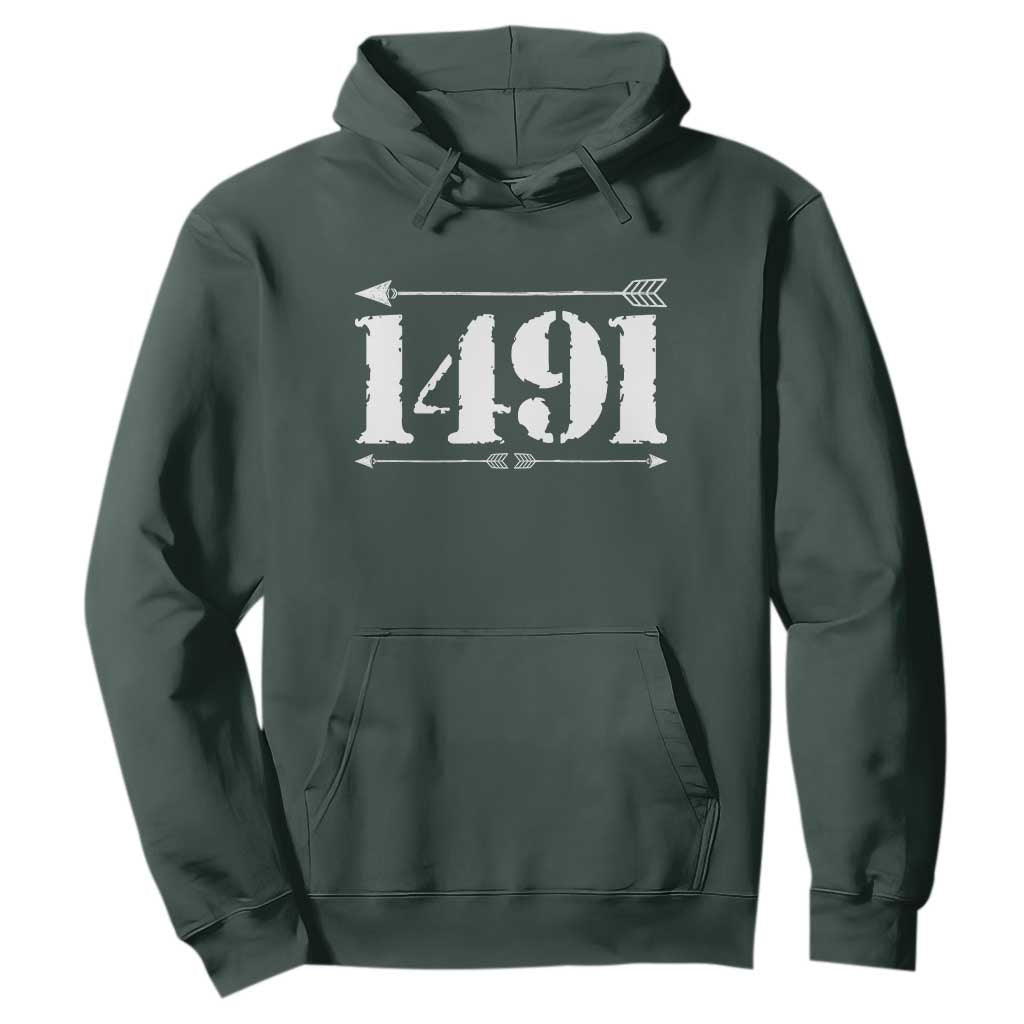 Proud Native American 1491 Indigenous People Day Hoodie TS11 Dark Forest Green Print Your Wear