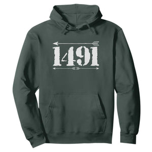 Proud Native American 1491 Indigenous People Day Hoodie TS11 Dark Forest Green Print Your Wear