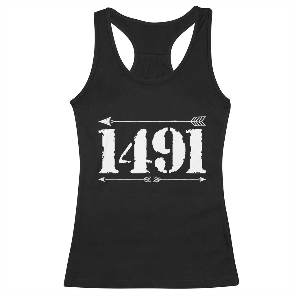 Proud Native American 1491 Indigenous People Day Racerback Tank Top TS11 Black Print Your Wear