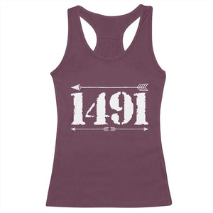 Proud Native American 1491 Indigenous People Day Racerback Tank Top TS11 Maroon Print Your Wear