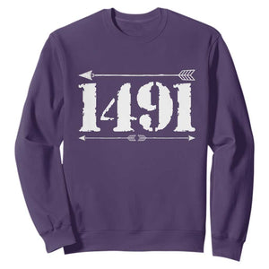 Proud Native American 1491 Indigenous People Day Sweatshirt TS11 Purple Print Your Wear