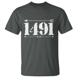Proud Native American 1491 Indigenous People Day T Shirt TS11 Dark Heather Print Your Wear