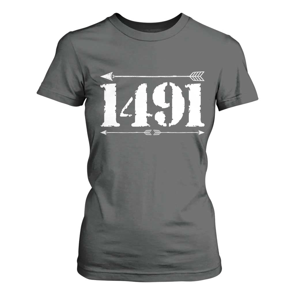 Proud Native American 1491 Indigenous People Day T Shirt For Women TS11 Dark Heather Print Your Wear