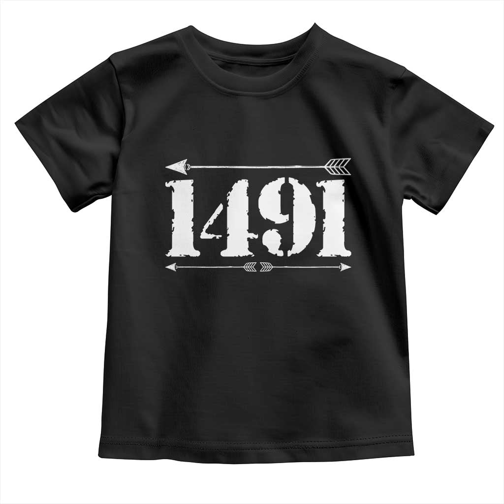 Proud Native American 1491 Indigenous People Day Toddler T Shirt TS11 Black Print Your Wear