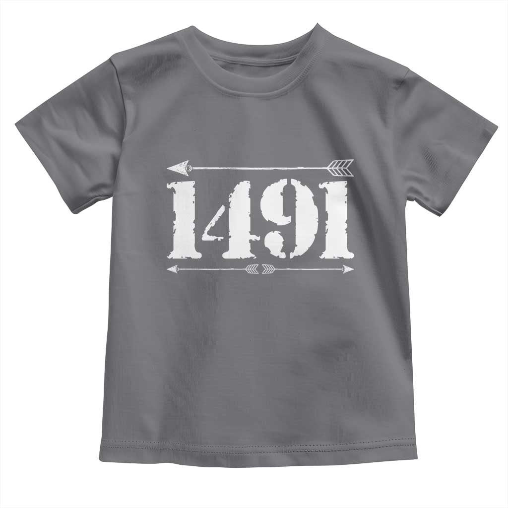 Proud Native American 1491 Indigenous People Day Toddler T Shirt TS11 Charcoal Print Your Wear