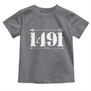 Proud Native American 1491 Indigenous People Day Toddler T Shirt TS11 Charcoal Print Your Wear