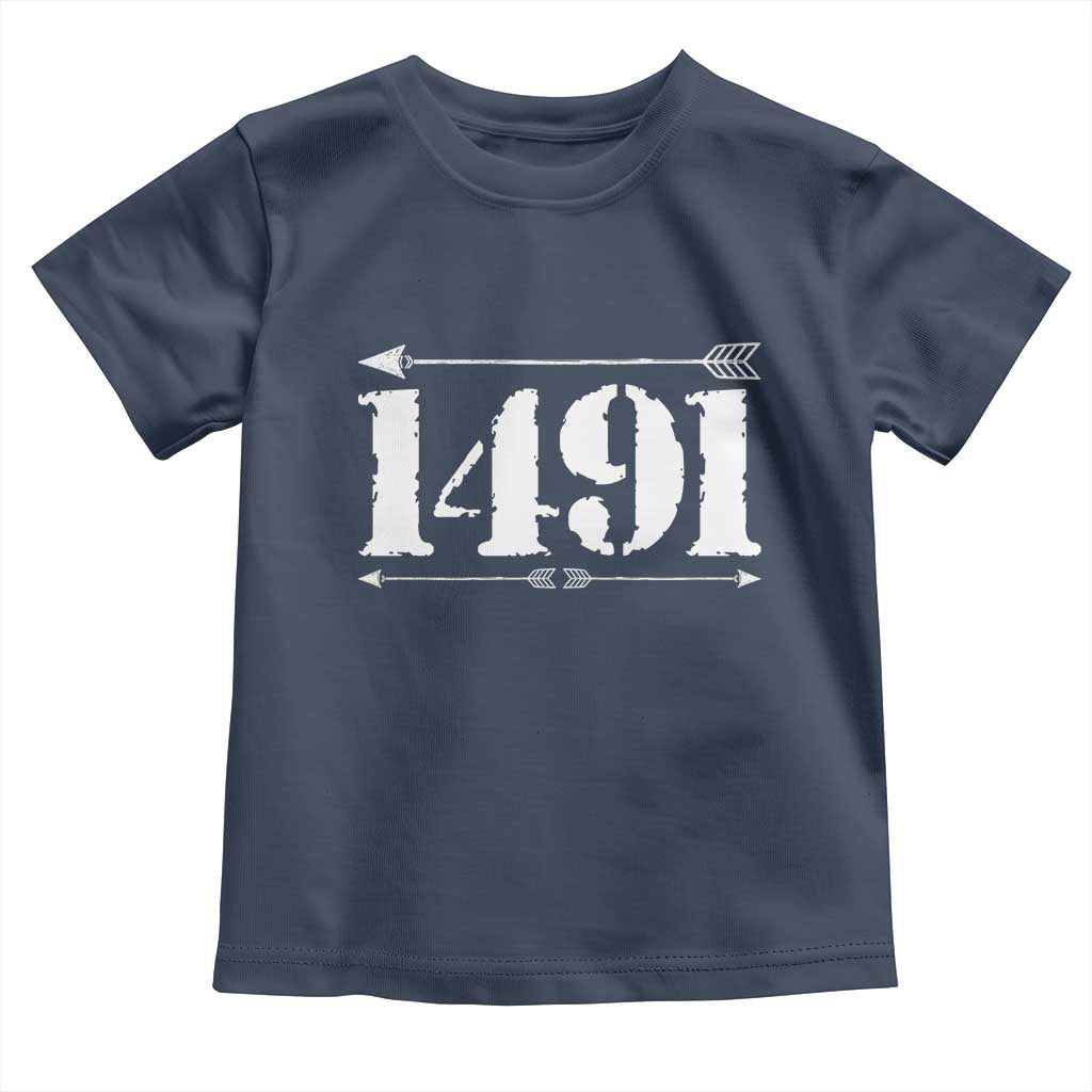 Proud Native American 1491 Indigenous People Day Toddler T Shirt TS11 Navy Print Your Wear