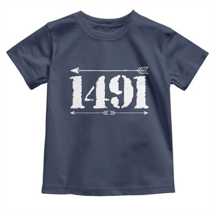 Proud Native American 1491 Indigenous People Day Toddler T Shirt TS11 Navy Print Your Wear