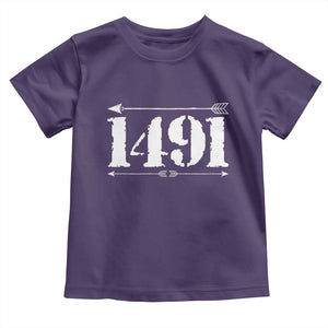 Proud Native American 1491 Indigenous People Day Toddler T Shirt TS11 Purple Print Your Wear