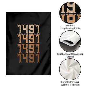 Proud Native American 1491 Pre Columbus Indigenous People Day Garden Flag TS11 Print Your Wear