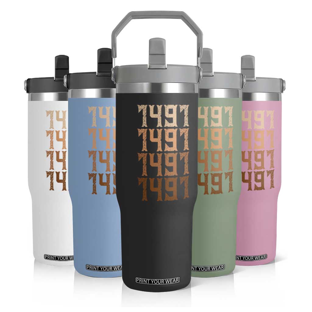 Proud Native American 1491 Pre Columbus Indigenous People Day Flip Straw Tumbler TS11 Print Your Wear