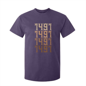 Proud Native American 1491 Pre Columbus Indigenous People Day T Shirt For Kid TS11 Purple Print Your Wear