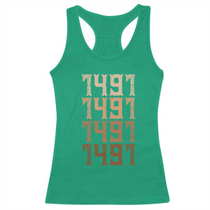 Proud Native American 1491 Pre Columbus Indigenous People Day Racerback Tank Top TS11 Irish Green Print Your Wear
