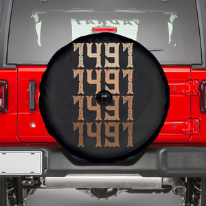 Proud Native American 1491 Pre Columbus Indigenous People Day Spare Tire Cover TS11 Black Print Your Wear