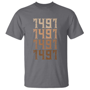 Proud Native American 1491 Pre Columbus Indigenous People Day T Shirt TS11 Charcoal Print Your Wear