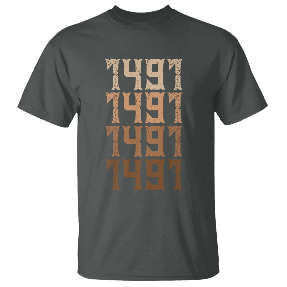Proud Native American 1491 Pre Columbus Indigenous People Day T Shirt TS11 Dark Heather Print Your Wear