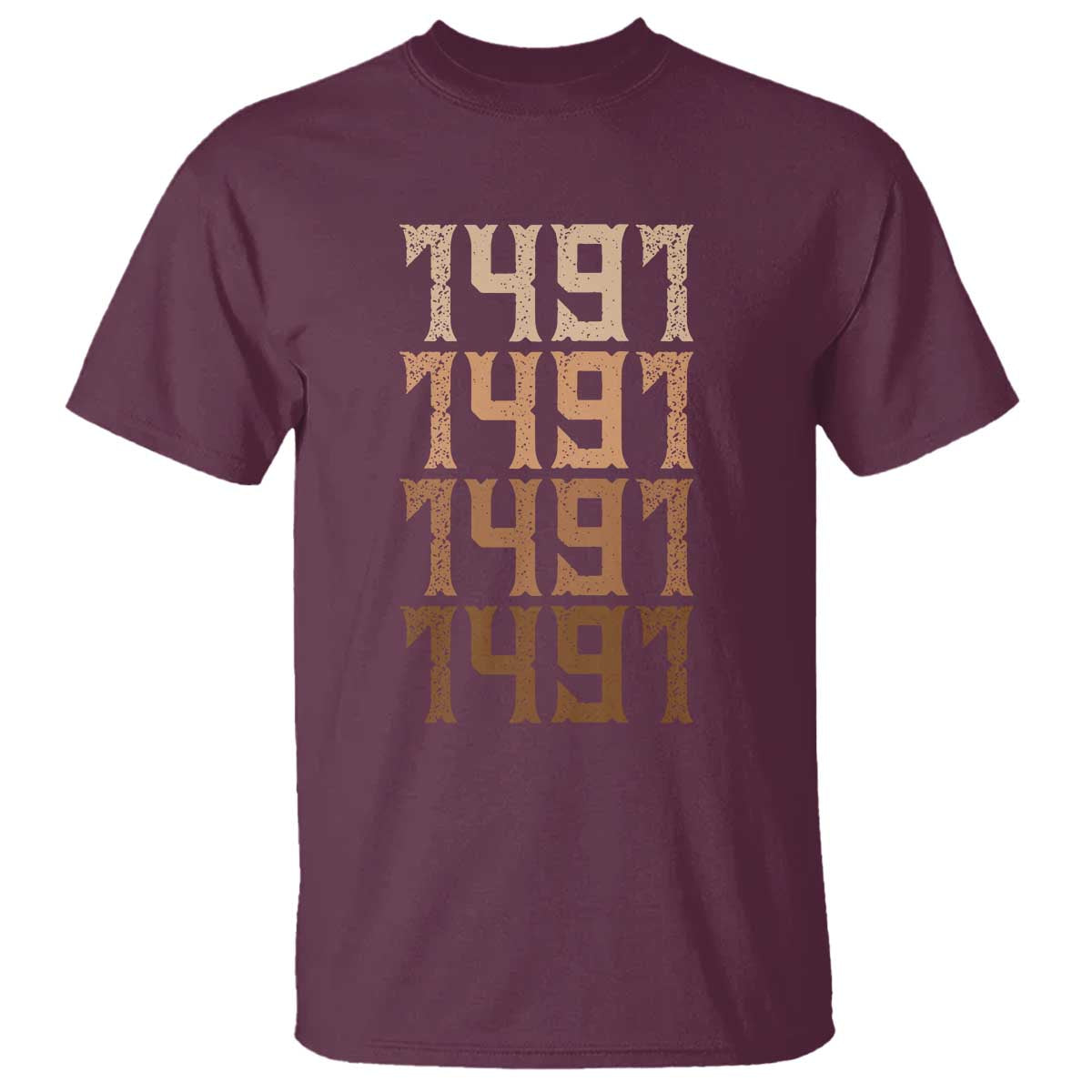 Proud Native American 1491 Pre Columbus Indigenous People Day T Shirt TS11 Maroon Print Your Wear