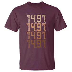 Proud Native American 1491 Pre Columbus Indigenous People Day T Shirt TS11 Maroon Print Your Wear