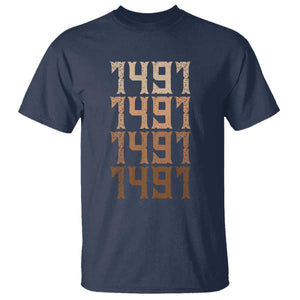Proud Native American 1491 Pre Columbus Indigenous People Day T Shirt TS11 Navy Print Your Wear
