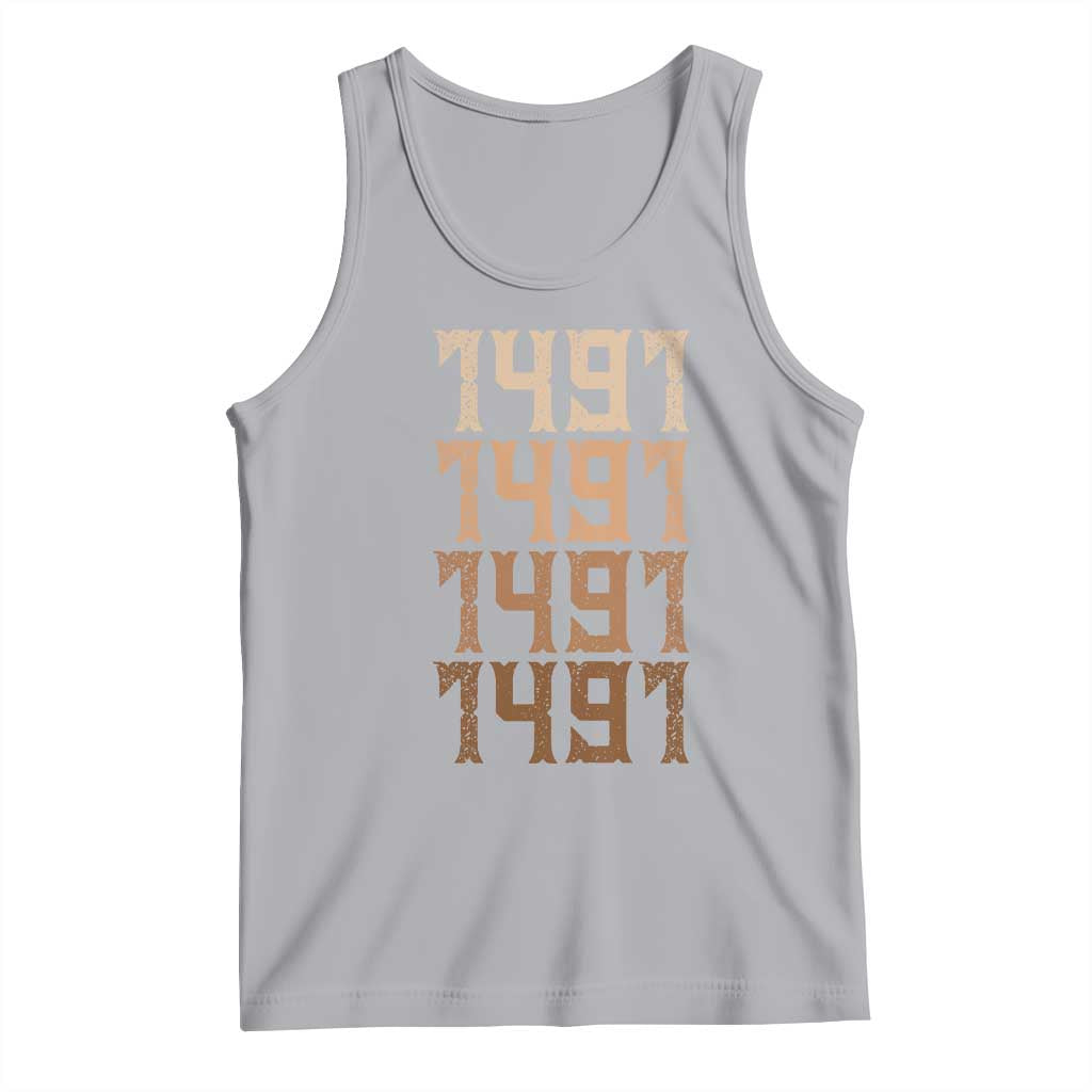 Proud Native American 1491 Pre Columbus Indigenous People Day Tank Top TS11 Athletic Heather Print Your Wear