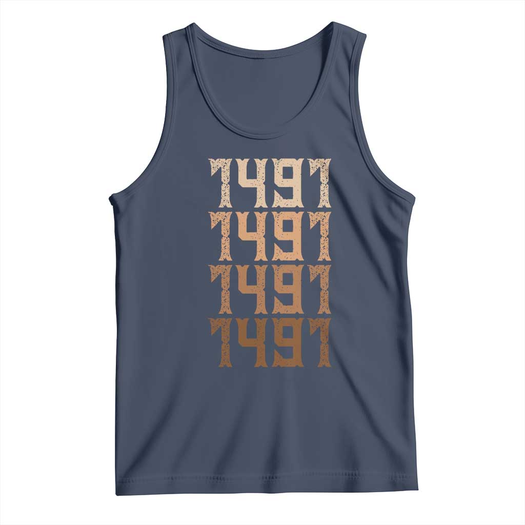 Proud Native American 1491 Pre Columbus Indigenous People Day Tank Top TS11 Navy Print Your Wear