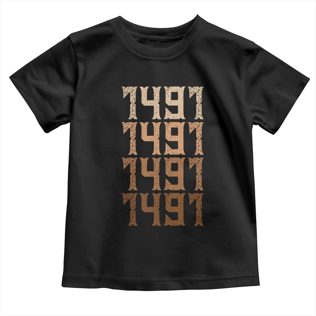 Proud Native American 1491 Pre Columbus Indigenous People Day Toddler T Shirt TS11 Black Print Your Wear