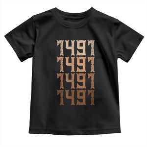 Proud Native American 1491 Pre Columbus Indigenous People Day Toddler T Shirt TS11 Black Print Your Wear