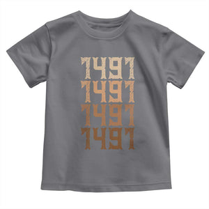 Proud Native American 1491 Pre Columbus Indigenous People Day Toddler T Shirt TS11 Charcoal Print Your Wear