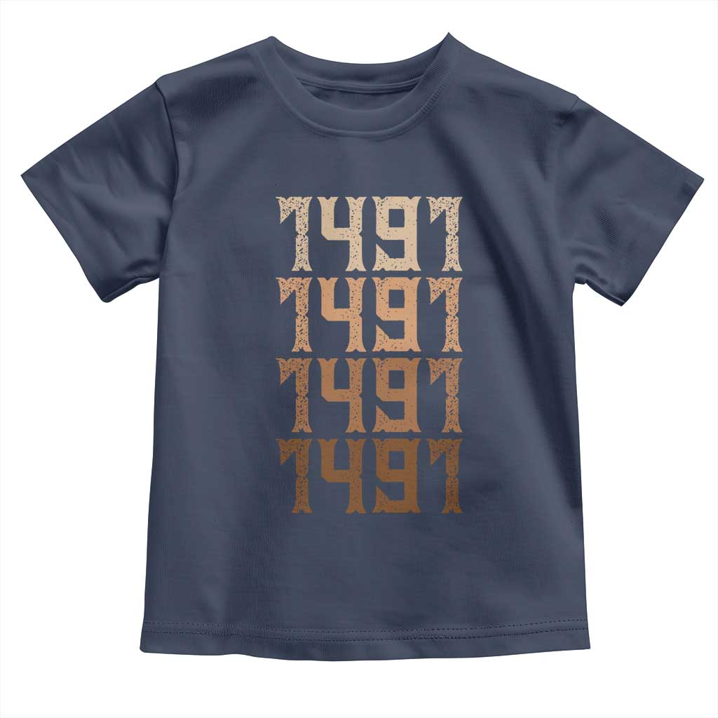 Proud Native American 1491 Pre Columbus Indigenous People Day Toddler T Shirt TS11 Navy Print Your Wear