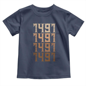 Proud Native American 1491 Pre Columbus Indigenous People Day Toddler T Shirt TS11 Navy Print Your Wear
