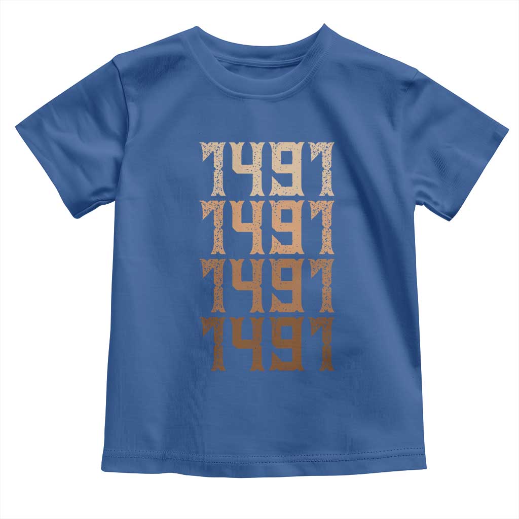 Proud Native American 1491 Pre Columbus Indigenous People Day Toddler T Shirt TS11 Royal Blue Print Your Wear