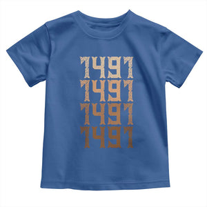 Proud Native American 1491 Pre Columbus Indigenous People Day Toddler T Shirt TS11 Royal Blue Print Your Wear