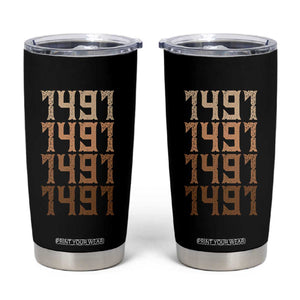 Proud Native American 1491 Pre Columbus Indigenous People Day Tumbler Cup TS11 Black Print Your Wear