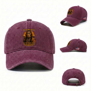 Sitting Bull Washed Cotton Baseball Cap If We Must Die We Die Defending Our Rights Native Pride
