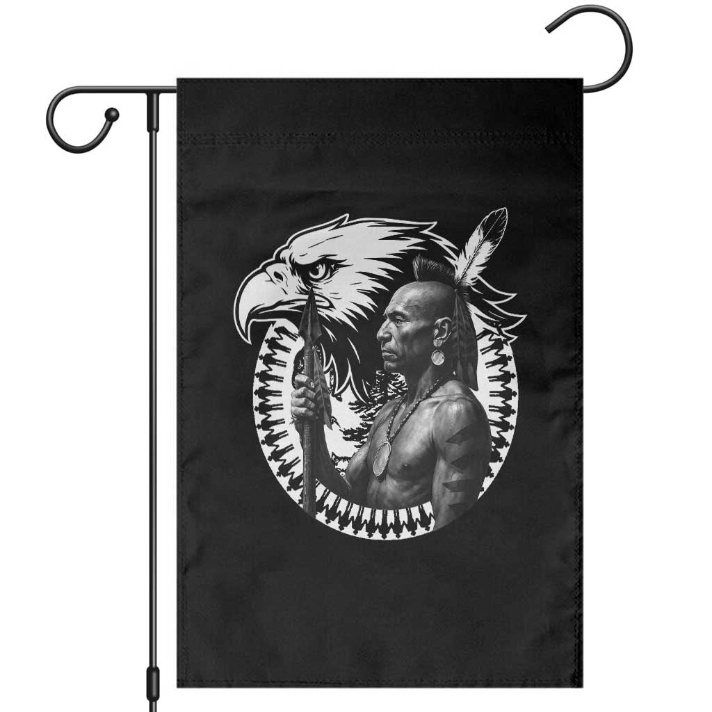 Mohawk Warrior Tribe Garden Flag Native American Haudenosaunee Pride Vintage Eagle TS11 Black Print Your Wear