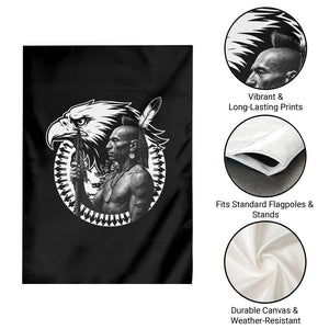 Mohawk Warrior Tribe Garden Flag Native American Haudenosaunee Pride Vintage Eagle TS11 Print Your Wear