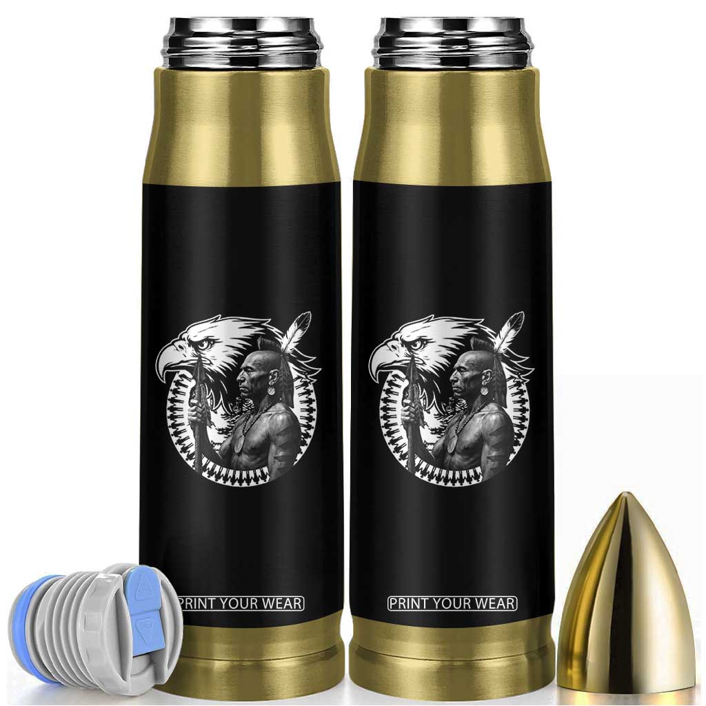 Mohawk Warrior Tribe Bullet Tumbler Native American Haudenosaunee Pride Vintage Eagle TS11 Black Print Your Wear