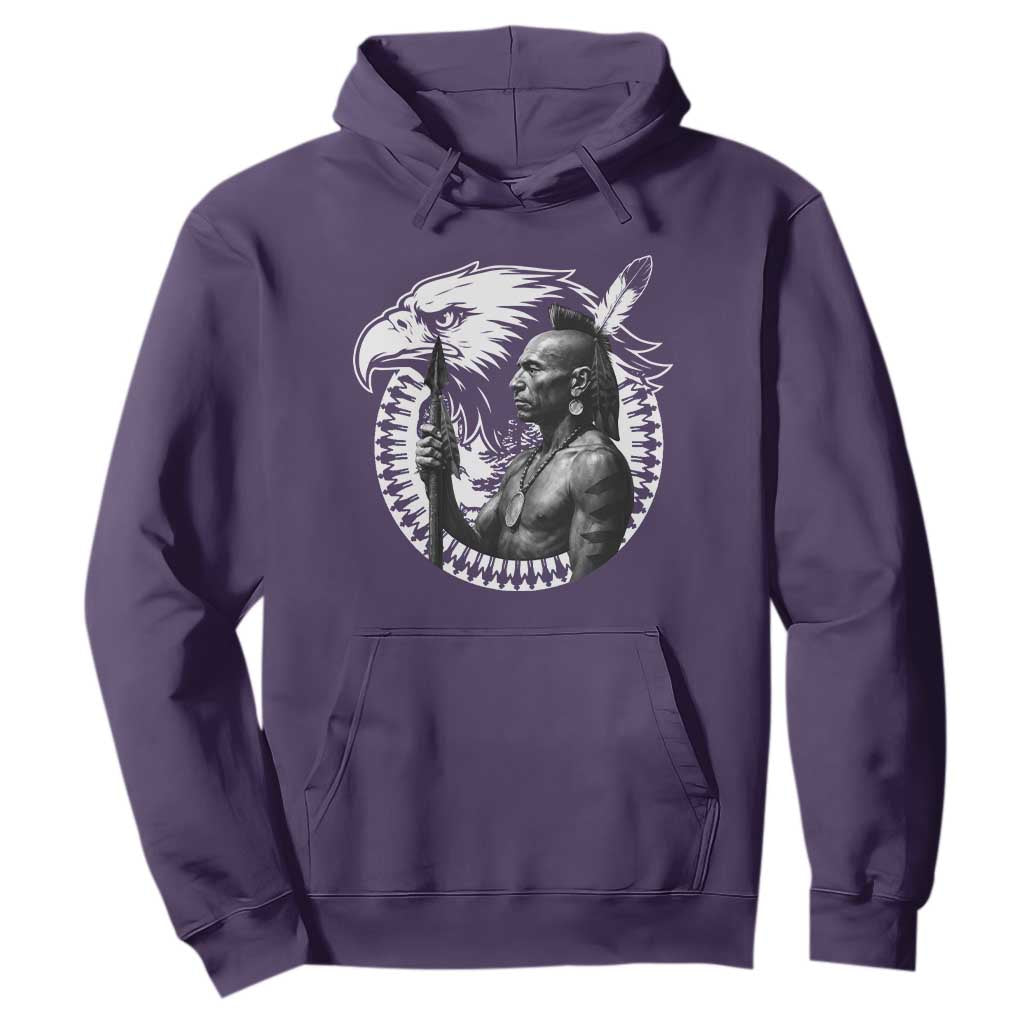 Mohawk Warrior Tribe Hoodie Native American Haudenosaunee Pride Vintage Eagle TS11 Purple Print Your Wear