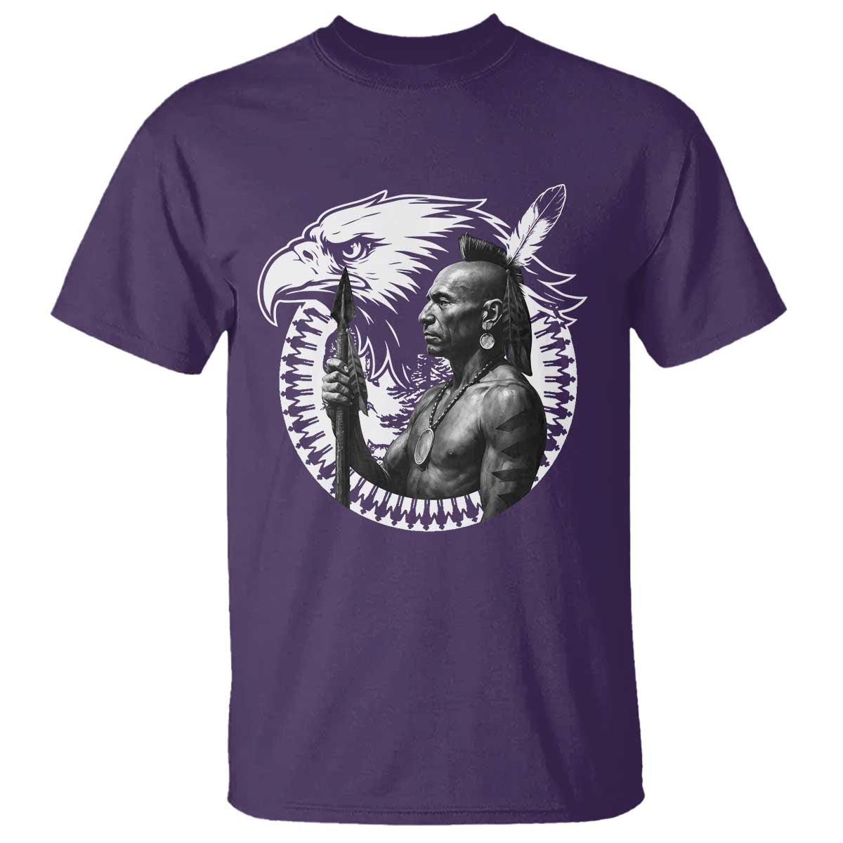 Mohawk Warrior Tribe T Shirt Native American Haudenosaunee Pride Vintage Eagle TS11 Purple Print Your Wear