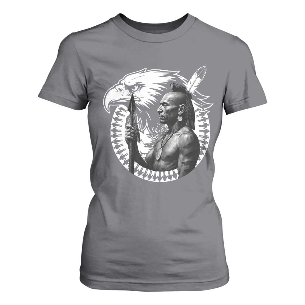 Mohawk Warrior Tribe T Shirt For Women Native American Haudenosaunee Pride Vintage Eagle TS11 Charcoal Print Your Wear