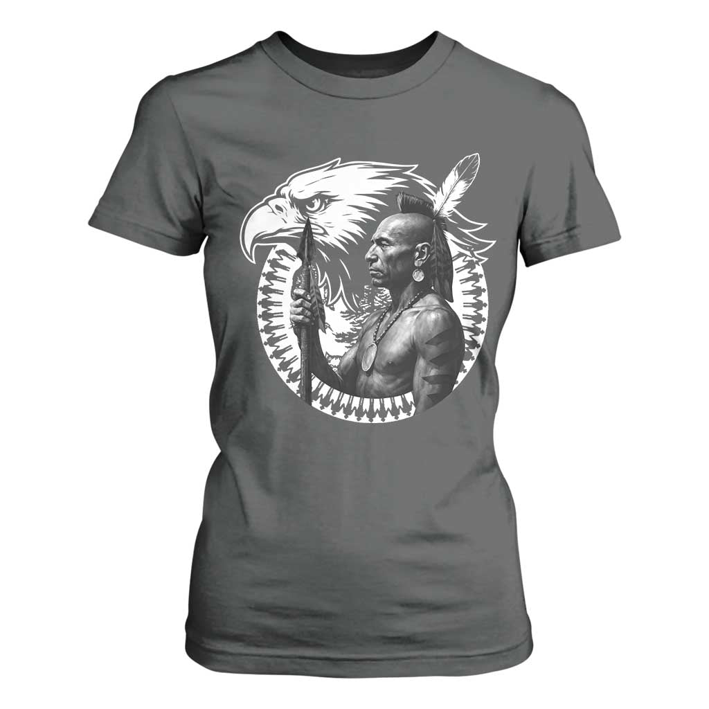 Mohawk Warrior Tribe T Shirt For Women Native American Haudenosaunee Pride Vintage Eagle TS11 Dark Heather Print Your Wear