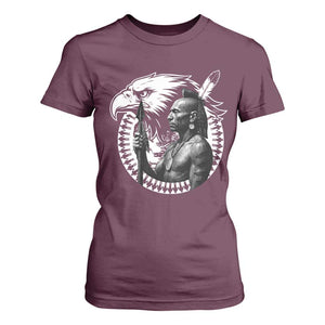 Mohawk Warrior Tribe T Shirt For Women Native American Haudenosaunee Pride Vintage Eagle TS11 Maroon Print Your Wear